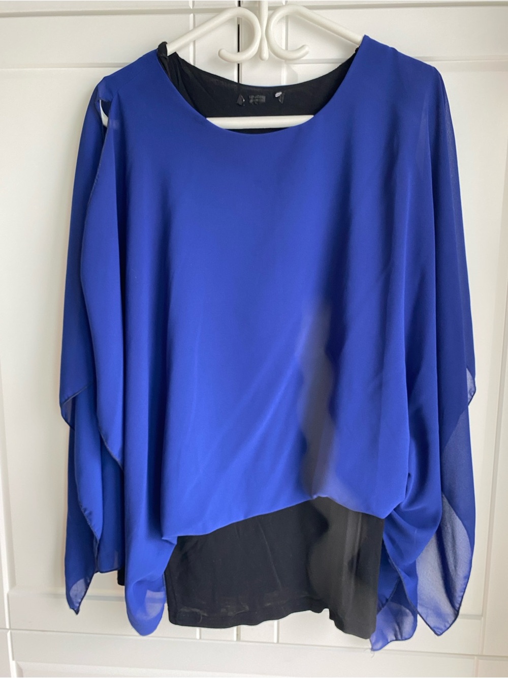 Women's Royal Blue Layered Chiffon Tunic